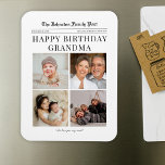 Fridge Magnet Birthday Photo Collage for Grandma<br><div class="desc">This charming Newspaper-Style birthday card brings a fun, nostalgic twist to their special day. Ideal for Grandma or any recipient, simply customize the name of your choosing! All text and images are fully customizable and easy for you to edit. Designed to resemble a vintage newspaper, it features personalized headlines and...</div>