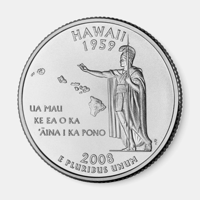 Fridge Magnet "Hawaii Quarter" (Front)