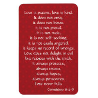 Fridge Magnet, Love is Patient (Corinthians)