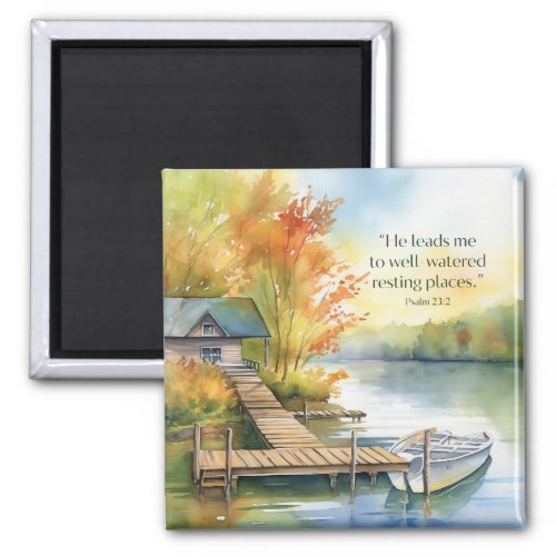 Fridge Magnet Tranquil Autum Lake PS232