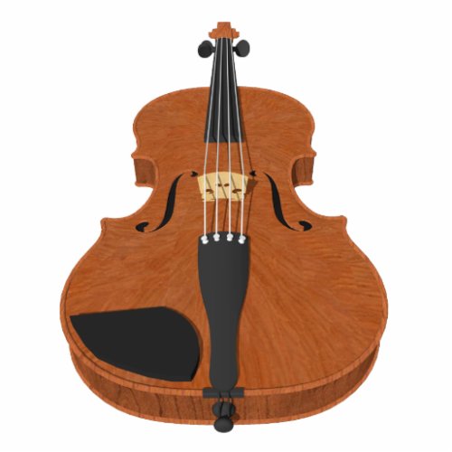 Fridge Magnet Violin 3D Model Photo Sculpture