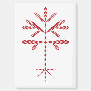 Fridge Magnet with Red Sapling