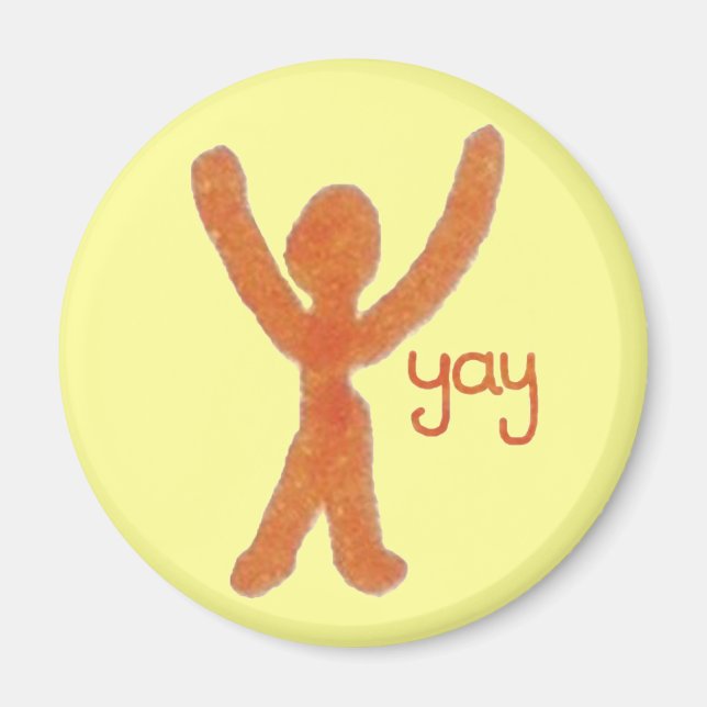 Fridge Magnet with Yay Man (Front)