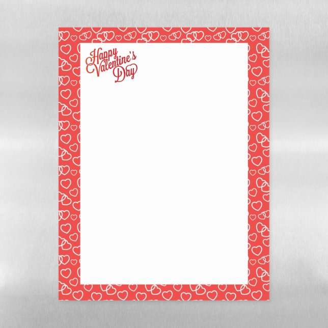 Fridge Magnetic Dry Erase-Valentines  Erase Sheet (Vertical)