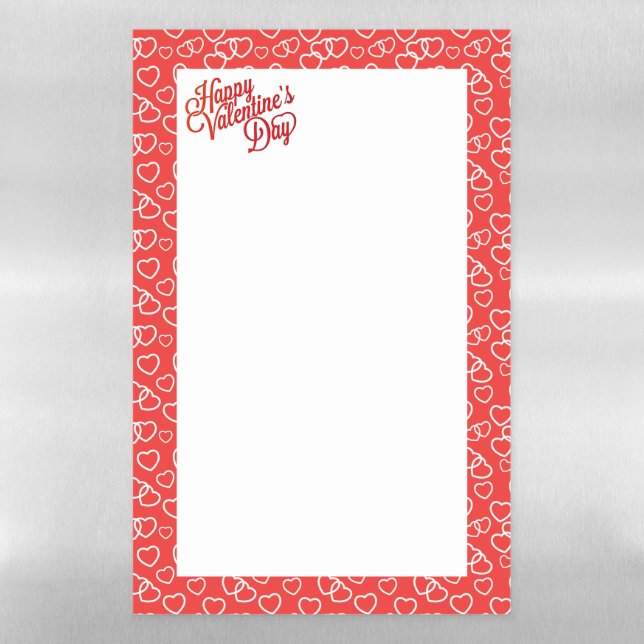 Fridge Magnetic Dry Erase-Valentines  Magnetic Dry Erase Sheet (Vertical)
