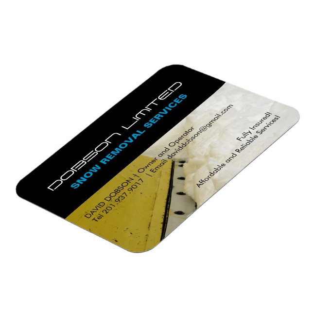 Fridge Magnets for Snow Removal Company (Left Side)