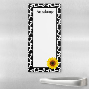 Fridge Note Pad-Farmhouse Cow Magnetic Magnetic Notepad
