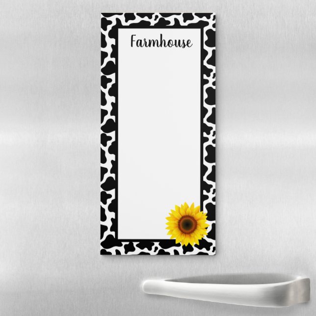 Fridge Note Pad-Farmhouse Cow Magnetic  Notepad (In Situ)