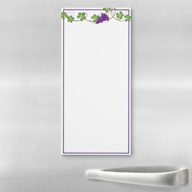 Fridge Note Pad-Grapes Magnetic Notepad (In Situ)