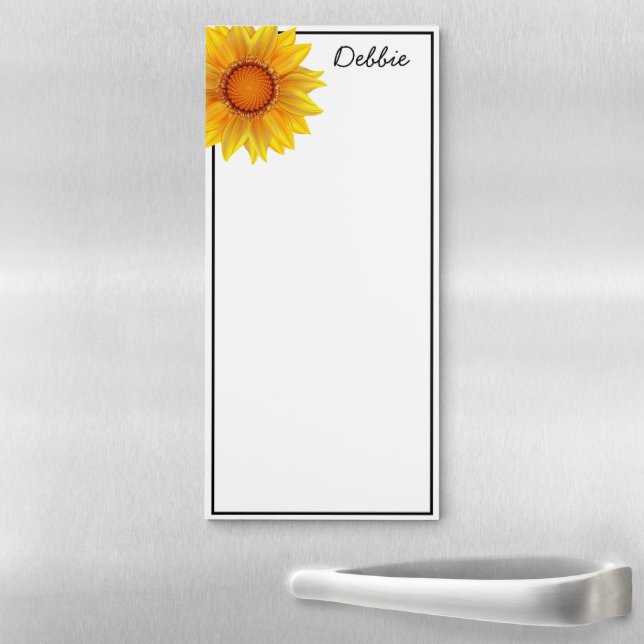 Fridge Note Pad-Sunflower Magnetic Notepad (In Situ)