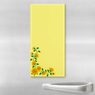 Fridge Note Pad-Sunflowers Magnetic Notepad
