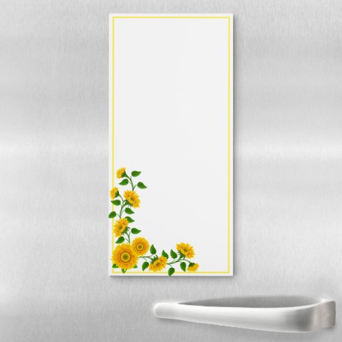 Fridge Note Pad_Sunflowers Magnetic Notepad