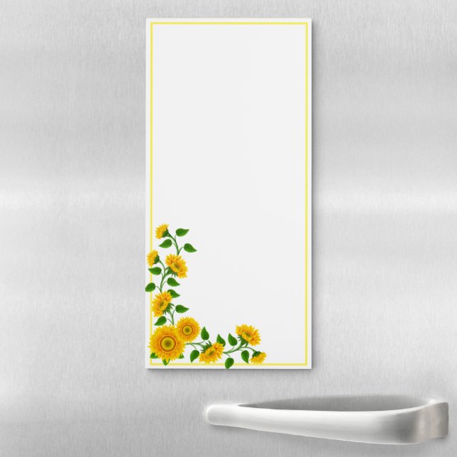 Fridge Note Pad-Sunflowers Magnetic Notepad (In Situ)