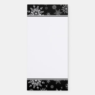 Fridge Notepad-Holiday Snowflakes Magnetic Notepad