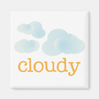 Fridge Weather - CLOUDY Magnet