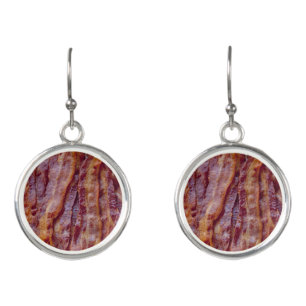Fried bacon earrings
