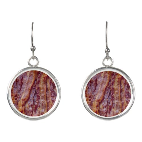 Fried bacon earrings