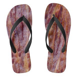Fried bacon flip flops