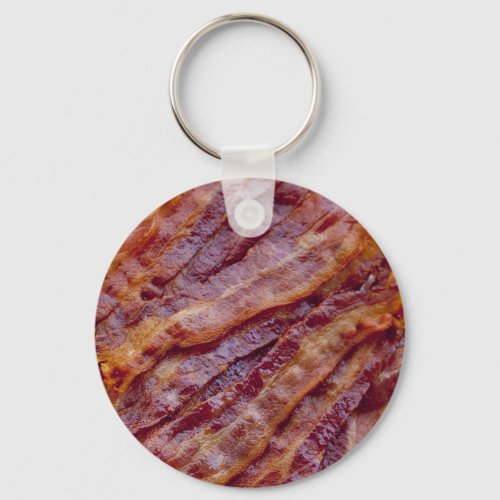 Fried bacon keychain