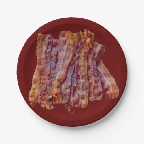 Fried bacon paper plates