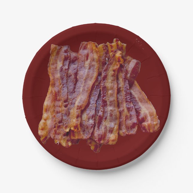 Fried bacon paper plates (Front)