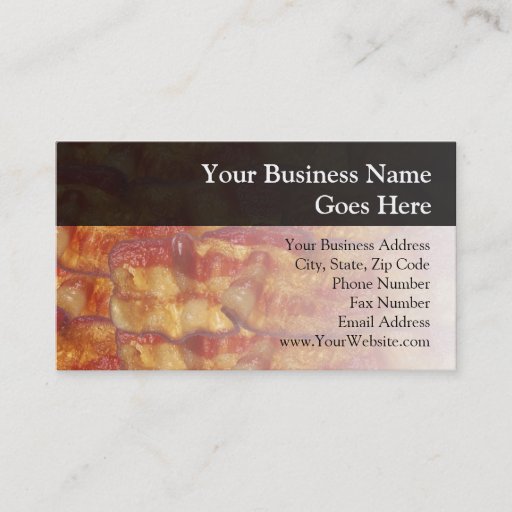 Customizable Fried Bacon Strip Business Card Template