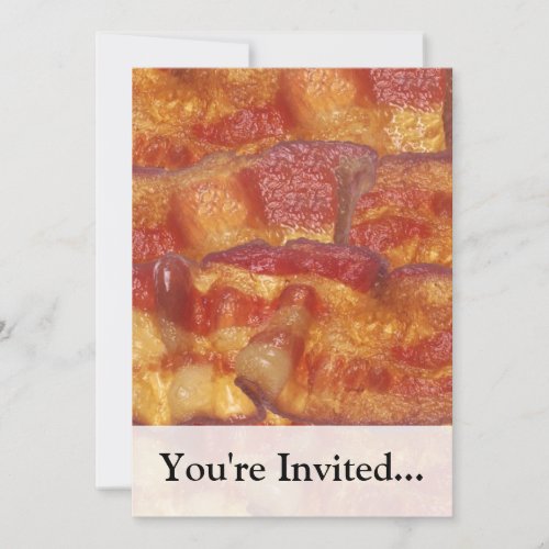 Fried Bacon Strip Custom Invites