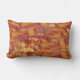 Fried Bacon Strip Lumbar Pillow