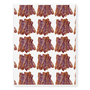 Fried bacon temporary tattoos