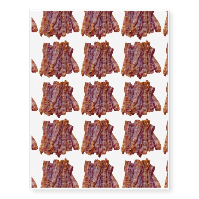 Fried bacon temporary tattoos (Front)