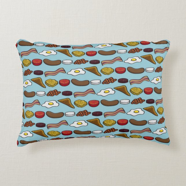 Fried Breakfast Decorative Pillow (Front)