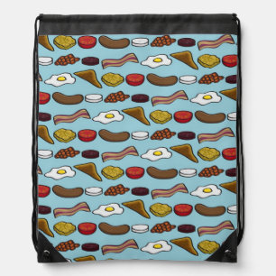 Fried Breakfast Drawstring Bag