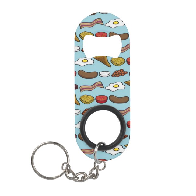 Fried Breakfast Keychain Bottle Opener (Front)