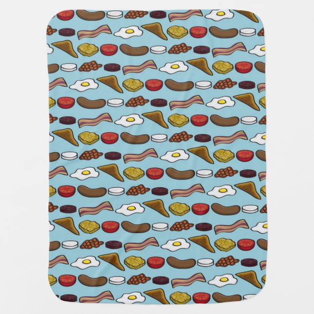Fried Breakfast Swaddle Blanket (Front)