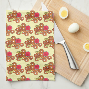 Fried Calamari Rings Italian Food Appetizer Foodie Kitchen Towel