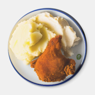 Fried Chicken and Mashed Potatoes Magnet