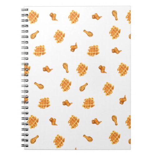 Fried Chicken and Waffles Pattern Notebook
