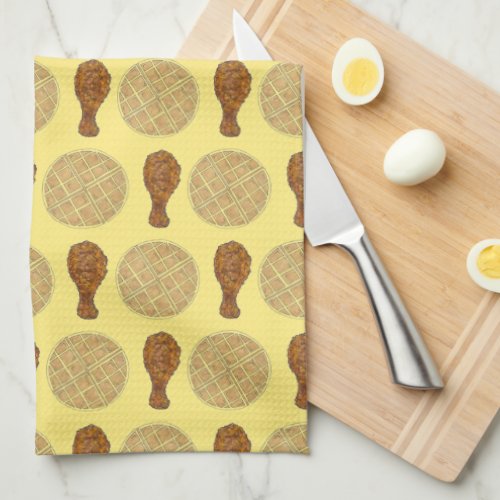 Fried Chicken and Waffles Southern Soul Food Kitchen Towel