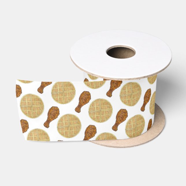 Fried Chicken and Waffles Southern Soul Food Satin Ribbon (Spool)