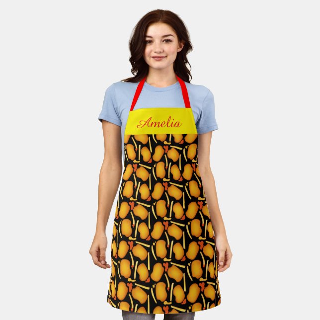 Fried Chicken Bites And Potato Fries Apron (Worn)