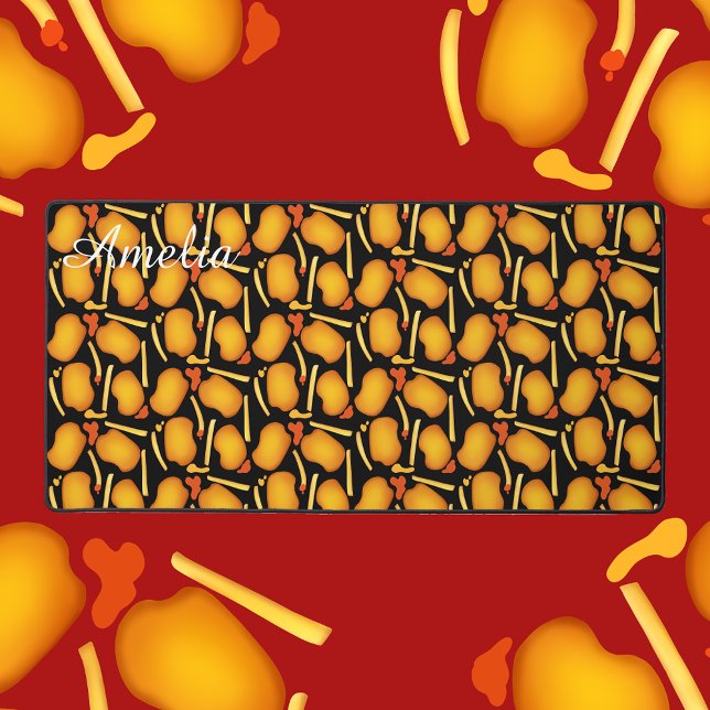 Fried Chicken Bites And Potato Fries Desk Mat (Creator Uploaded)