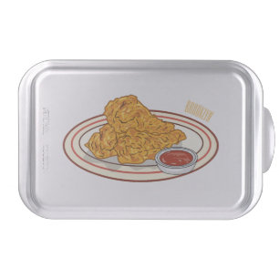 Fried chicken cartoon illustration cake pan