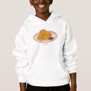Fried chicken cartoon illustration hoodie