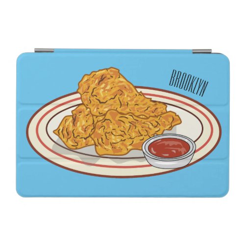 Fried chicken cartoon illustration iPad mini cover