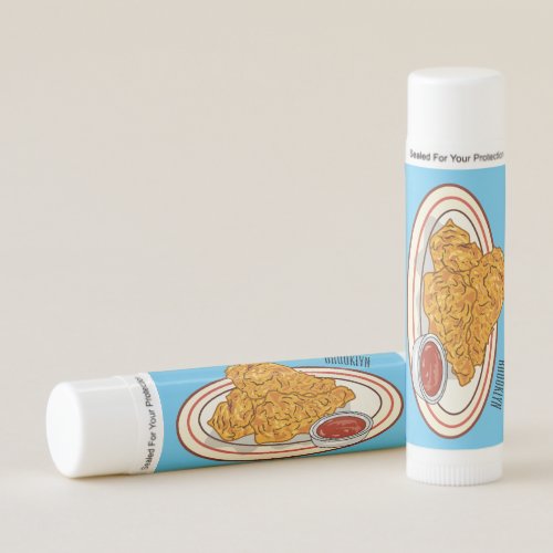 Fried chicken cartoon illustration lip balm