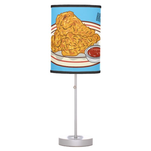 Fried chicken cartoon illustration table lamp