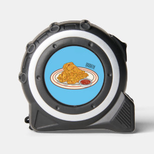Fried chicken cartoon illustration tape measure