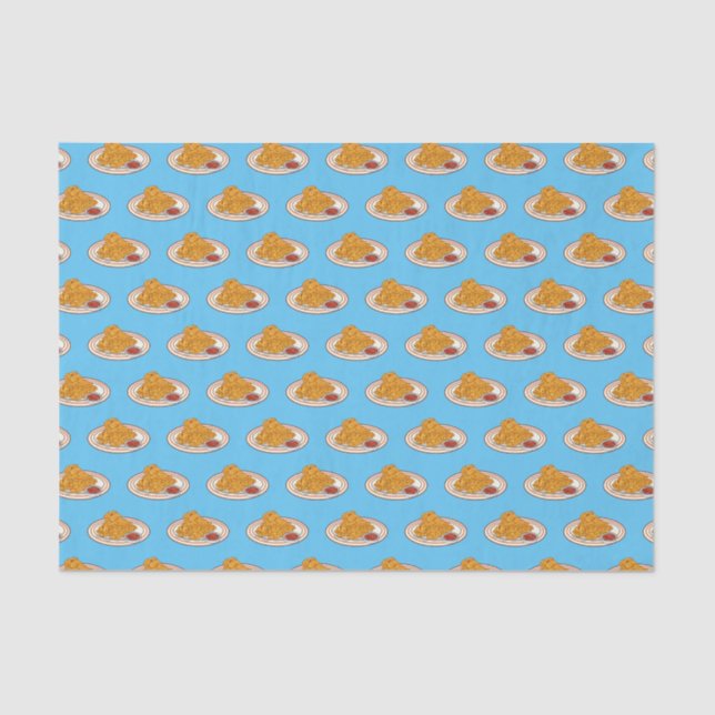 Fried chicken cartoon illustration tissue paper (Front)