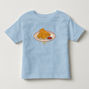 Fried chicken cartoon illustration toddler t-shirt