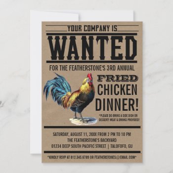 Fried Chicken Dinner Party Invitations by RenImasa at Zazzle